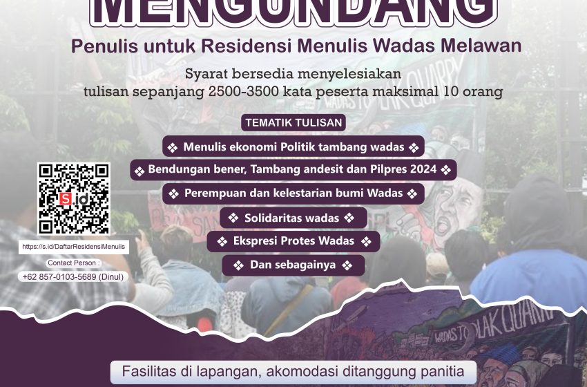 Akademi Ekoliterasi Buka Pendaftaran Residensi Menulis Buku